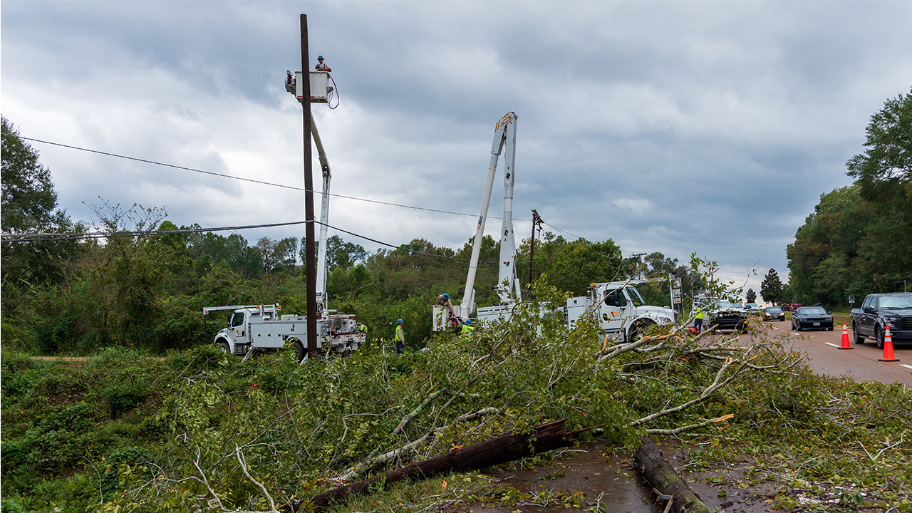 Restoration work in Natchez, Mississippi.